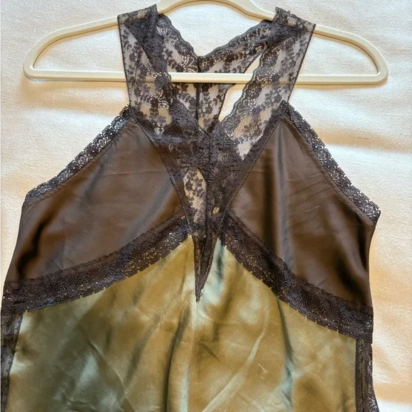 Free People Intimate Lace Slip Dress-Moss - Picture 2 of 6